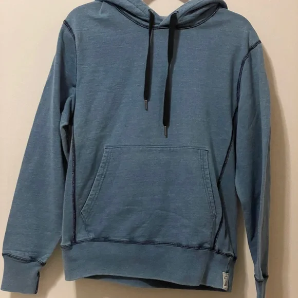 Todd Snyder Japanese Indigo Hoodie Small Light Indigo Blue Denim - Picture 2 of 5